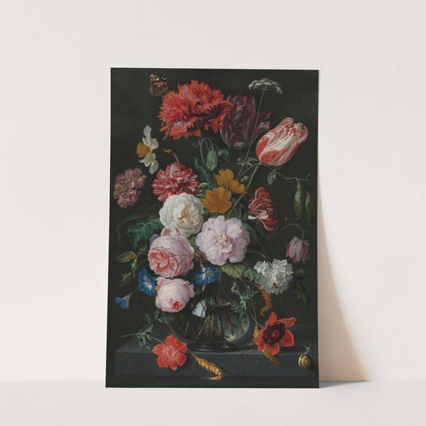Still Life with Flowers in a Glass Vase by Jan Davidsz de Heem
