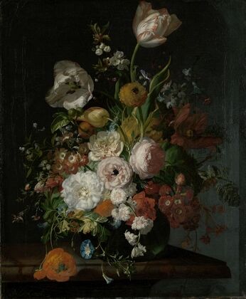 Still Life with Flowers in a Glass Vase