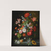 Still Life with Flowers in a Glass Vase by Continental School