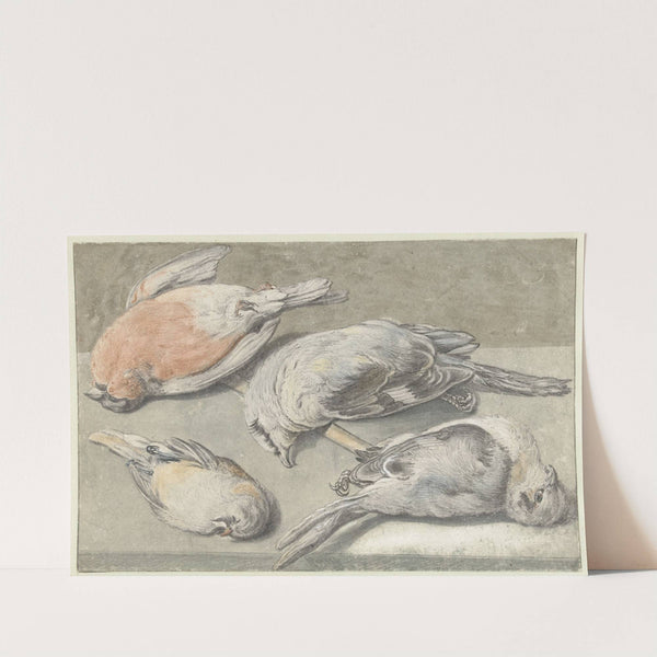 Still Life with Four Dead Birds by Elias Vonck