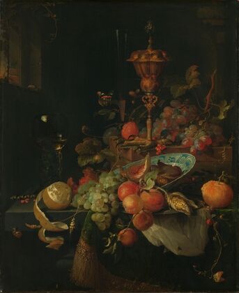 Still Life with Fruit and a Beaker on a Cock’s Foot