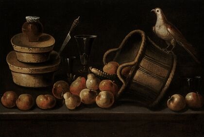 Still Life with Fruit and a Bird