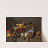 Still Life with Fruit and a Monkey eating Grapes by Adriaen van Utrecht