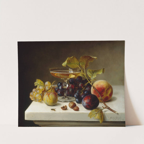 Still Life with Fruit and Champagne by Helen Searle