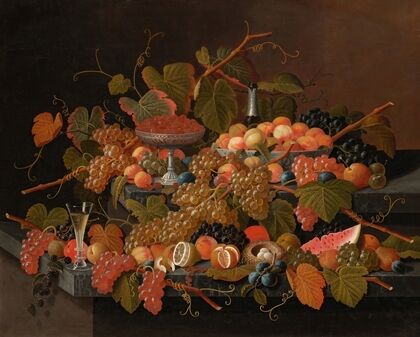 Still Life with Fruit and Champagne (circa 1865)