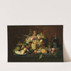 Still Life With Fruit, Champagne Bottle And Glasses On A Table by American School