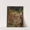 Still Life With Fruit, Gold And Silver Vessels And A Squirrel, All On A Table Covered By A Persian Rug by Guiliam Gabron
