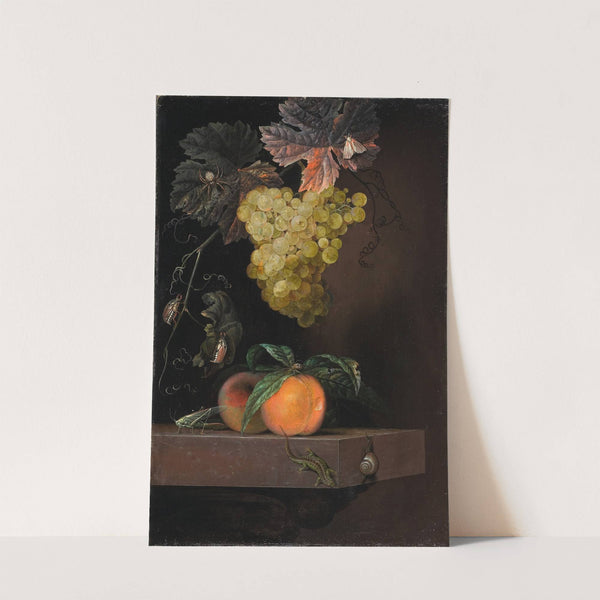 Still Life with Fruit, Lizard and Insects by Ottmar Elliger