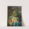 Still Life With Fruit On A Stone Table by Johannes Hendrik Fredriks