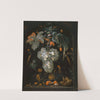 Still-Life With Grapes And Fruits In A Niche by Abraham Mignon