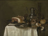 Still life with ham and bread