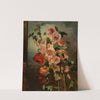 Still life with hollyhocks and poppies by Philippe Rousseau