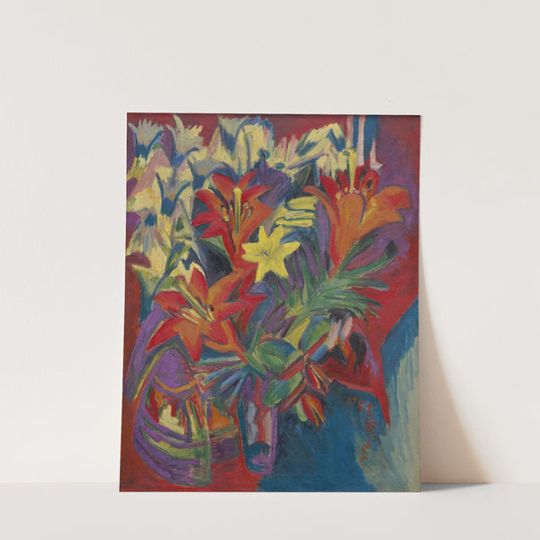 Still Life with Lilies (1917) by Ernst Ludwig Kirchner