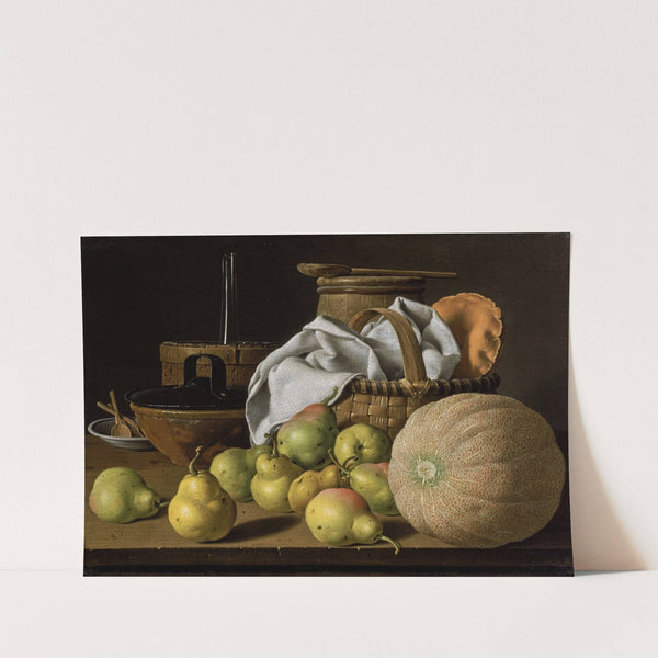 Still Life with Melon and Pears by Luis Meléndez