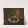 Still Life with Metal Vessels and a Watch on a Table by Willem Claesz Heda