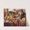 Still Life with Mixed Fruit &amp; a Rug with Landscape Beyond by William Duffield