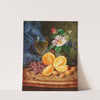 Still Life with Oranges, a Wine Glass and Camellias in a Vase by Josef Lauer