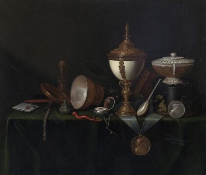 Still Life with Ostrich Egg Cup and the Whitfield Heirlooms