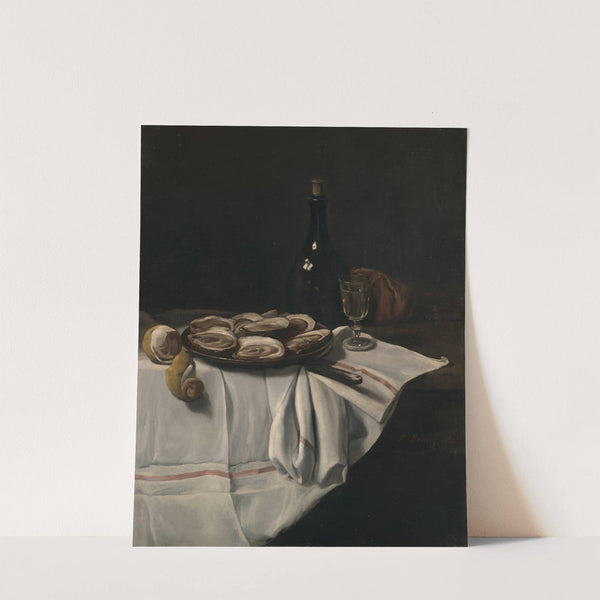 Still Life with Oysters (1860) by François Bonvin