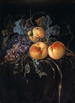 Still Life with Peaches and Grapes