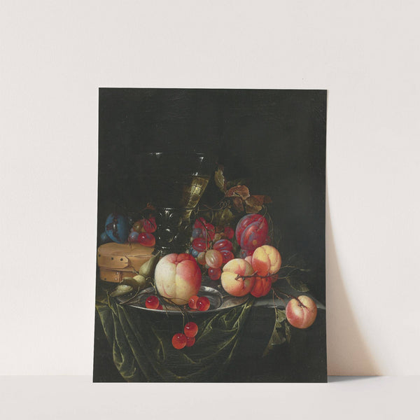 Still life with pears, grapes and plums by Cornelis de Heem