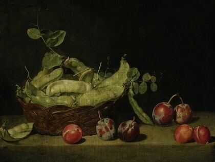 Still life with peas
