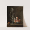 Still life with pewter jug ​​and peaches (ca 1728) by Jean Siméon Chardin