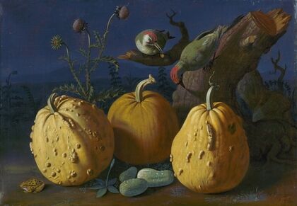Still Life With Pumpkins And Cucumbers