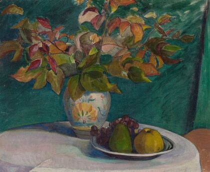 Still life with red leaves (1899)