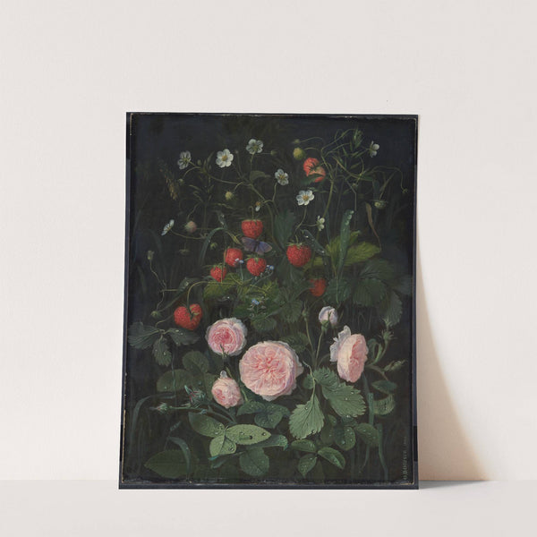 Still Life With Roses And Strawberries by Otto Didrik Ottesen