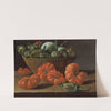 Still Life With Tomatoes, A Bowl Of Aubergines And Onions by Luis Meléndez