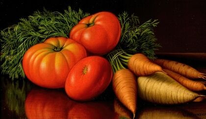 Still Life with Tomatoes and Carrots