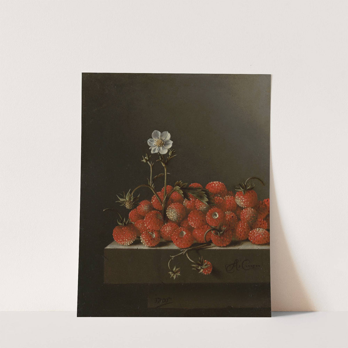 Still Life with Wild Strawberries by Adriaen Coorte
