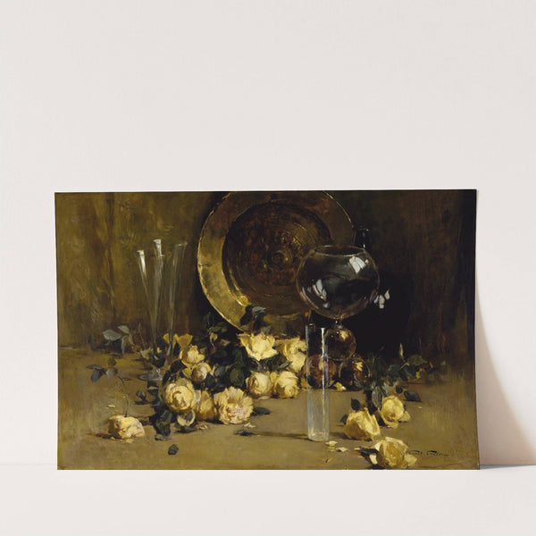 Still Life with Yellow Roses (1880-1890) by Emil Carlsen