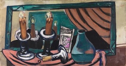 Stilleben mit gestürzter Kerze (1930)