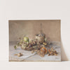 Stilleben mit Obst und Chiantiflasche by Marie Egner