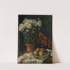 Stilleben mit weissen Chrysanthemen und Äpfeln by Albert Lang