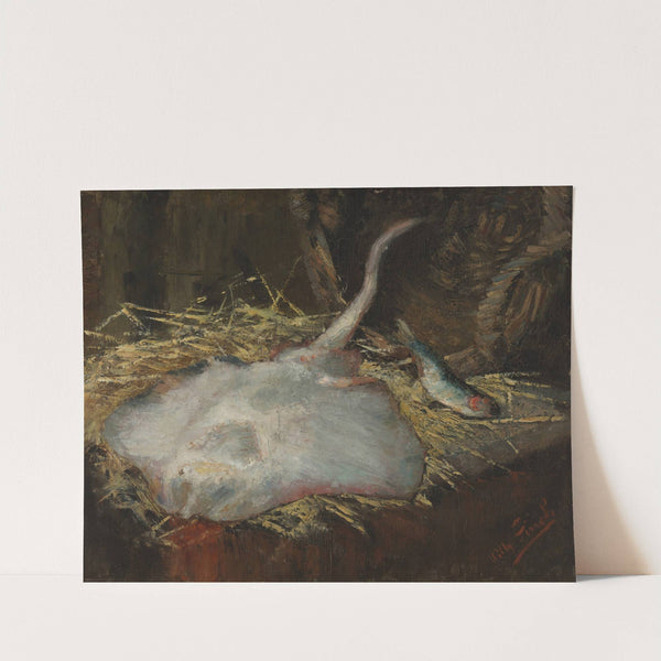 Stilleven met rog en haring (1880-1882) by Alfred William Finch