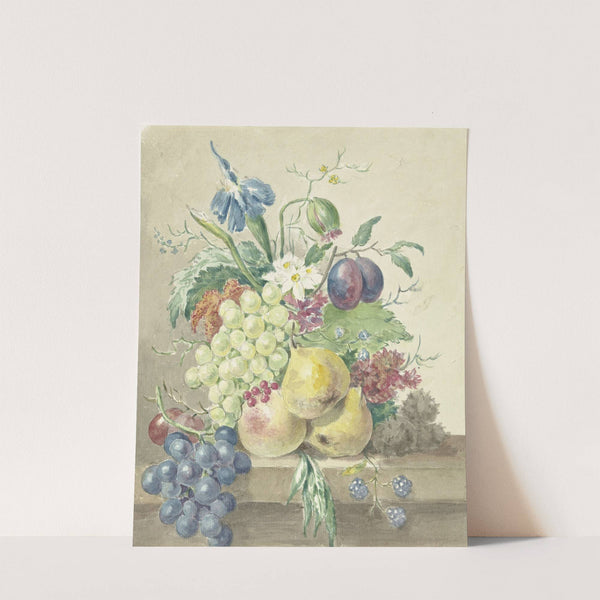 Stilleven van bloemen en vruchten by Jean Bernard