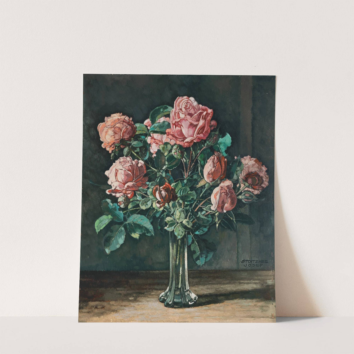 Stillife with Roses by Josef Stoitzner