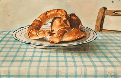 Stillleben mit Gebäckteller