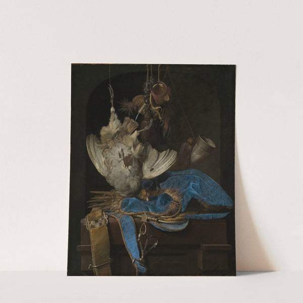 Stillleben mit Jagdgeräten und totem Rebhuhn by Willem van Aelst