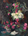 Stillleben mit roten Rosen