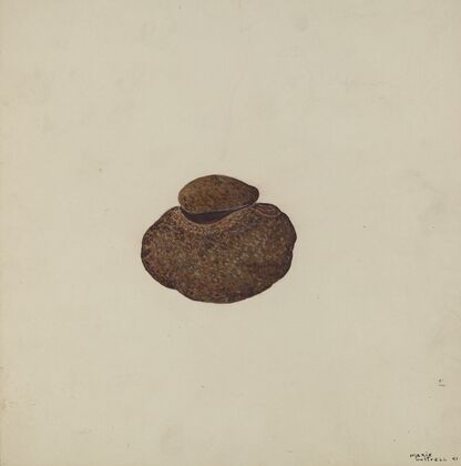 Stone Carved Out to Hold War Paint