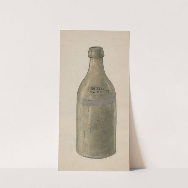 Stoneware Beer Bottle (c. 1938) by Wilbur M Rice