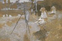 Stopping in front of Alameda Golden’s large canvas he gazed uncomfortably on what she had wrought there
