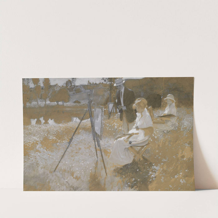 Stopping in front of Alameda Golden's large canvas he gazed uncomfortably on what she had wrought there by Frank Craig
