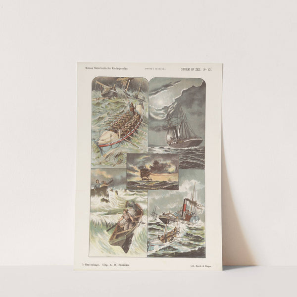 Storm op zee (1875-1919) by Emrik & Binger