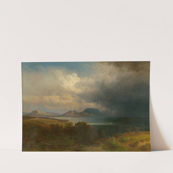 Storm over Lake Balaton by Alexander Brodszky