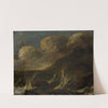 Stormy Sea with Fishermen by Anonymous